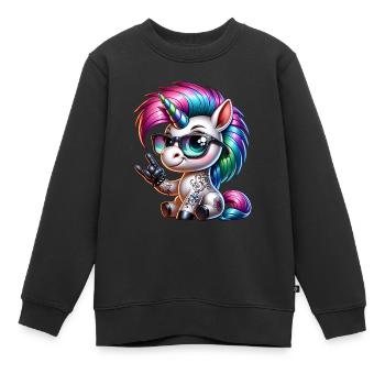Punk Rock - Ich bin alt aber Punk ist nicht tot - Kinder Premium Organic Sweatshirt - Schwarz - Vorne - AI Model Kid Female (0cm)