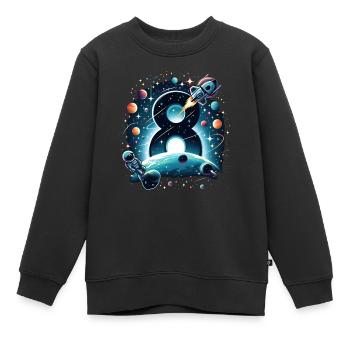 Astronaut 8. Geburtstag Weltraum Jungen 8 Jahre - Kinder Premium Organic Sweatshirt - Schwarz - Vorne - AI Model Kid Female (0cm)