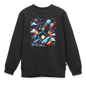Astronaut 8. Geburtstag Weltraum Jungen 8 Jahre - Kinder Premium Organic Sweatshirt - Schwarz - Vorne - AI Model Kid Female (0cm)