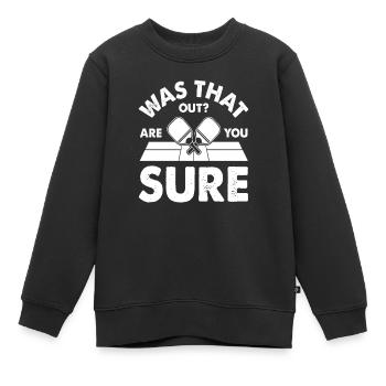 War Das Aus Bist Du Sicher Tischtennis - Kinder Premium Organic Sweatshirt - Schwarz - Vorne - AI Model Kid Female (0cm)