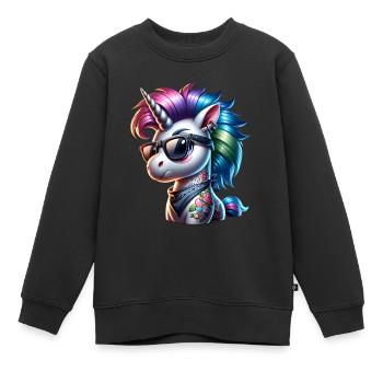 Punk Rock - Ich bin alt aber Punk ist nicht tot - Kinder Premium Organic Sweatshirt - Schwarz - Vorne - AI Model Kid Female (0cm)