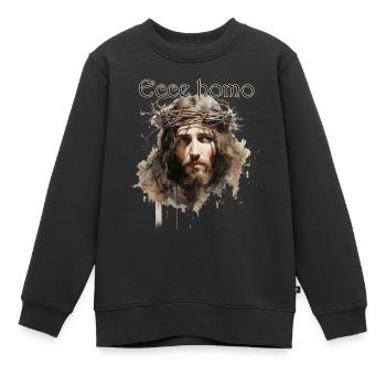 Ecce homo - Kinder Premium Organic Sweatshirt - Schwarz - Vorne - AI Model Kid Female (0cm)