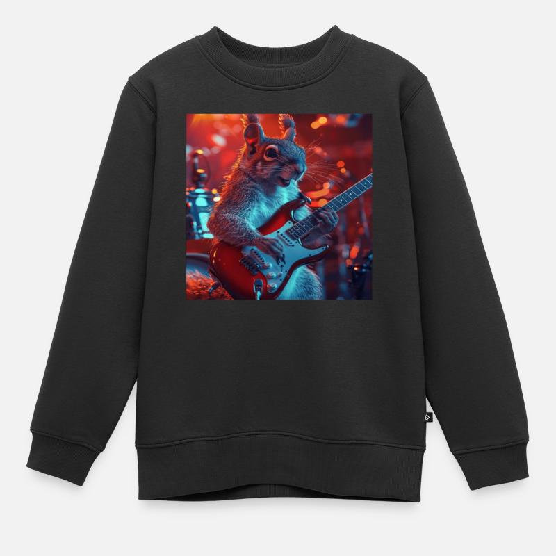 Écureuil - Sweat Premium enfant bio - noir
