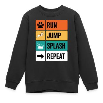 Dock Diving Dire Dog Diving Dock Diving Cadeau - Sweat Premium enfant bio - noir - Devant - AI Model Kid Female (0cm)