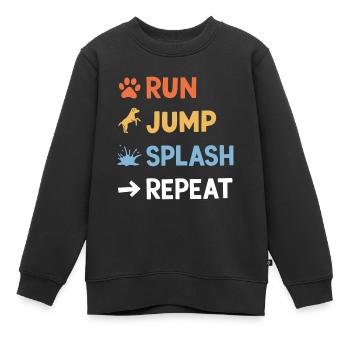 Dock Diving Dire Dog Diving Dock Diving Cadeau - Sweat Premium enfant bio - noir - Devant - AI Model Kid Female (0cm)