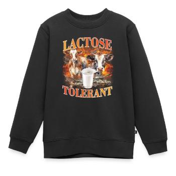 Laktosetolerantes Meme - Kinder Premium Organic Sweatshirt - Schwarz - Vorne - AI Model Kid Female (0cm)