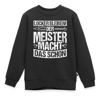 Maîtrise artisan mécatronicien technicien examen de mécanicien - Sweat Premium enfant bio - noir - Devant - AI Model Kid Female (0cm)