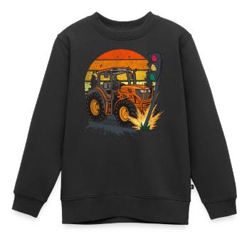 Le feu de circulation doit disparaître ! Tracteur bélier feu de signalisation - Sweat Premium enfant bio - noir - Devant - AI Model Kid Female (0cm)