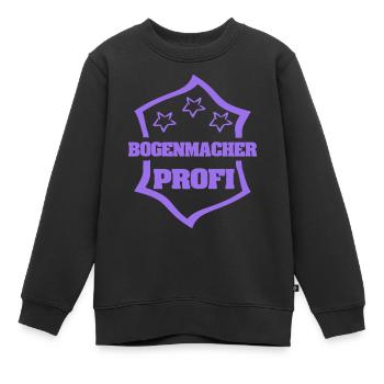 Cadeau pour archetier - Sweat Premium enfant bio - noir - Devant - AI Model Kid Female (0cm)