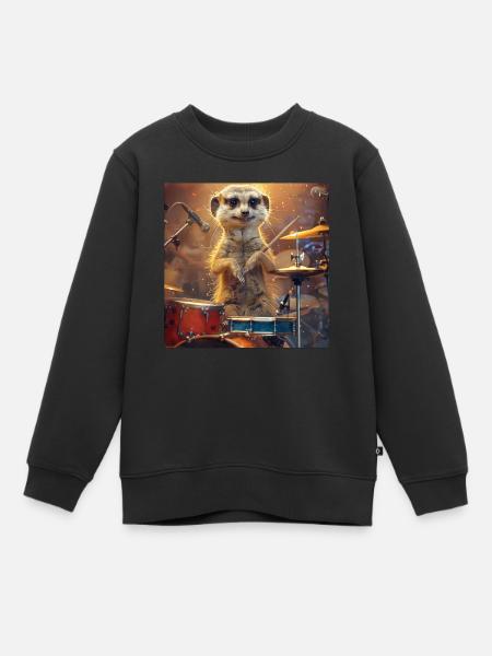 Erdmännchen - Kinder Premium Organic Sweatshirt - Schwarz