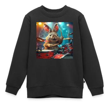 Kaninchen - Kinder Premium Organic Sweatshirt - Schwarz - Vorne - AI Model Kid Female (0cm)