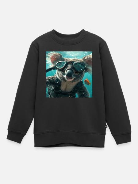 Koala - Kinder Premium Organic Sweatshirt - Schwarz