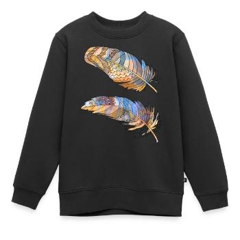 Feder - Kinder Premium Organic Sweatshirt - Schwarz - Vorne - AI Model Kid Female (0cm)