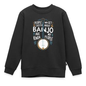 Banjo - Sweat Premium enfant bio - noir - Devant - AI Model Kid Female (0cm)
