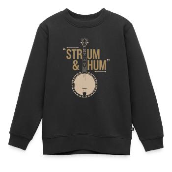 Banjo - Kids Premium Organic Sweatshirt - black - Front - AI Model Kid Female (0cm)