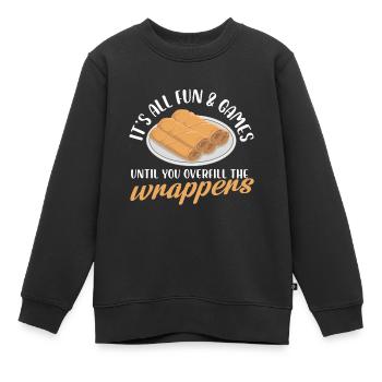 Est tout le plaisir et la conception des emballages de jeux - Sweat Premium enfant bio - noir - Devant - AI Model Kid Female (0cm)