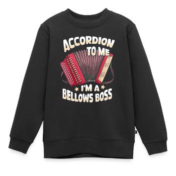 Akkordeon - Kinder Premium Organic Sweatshirt - Schwarz - Vorne - AI Model Kid Female (0cm)