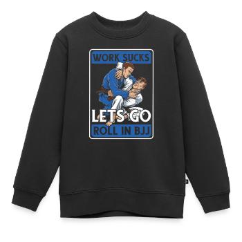 Brazilian Jiu Jitsu Bjj - Kids Premium Organic Sweatshirt - black - Front - AI Model Kid Female (0cm)