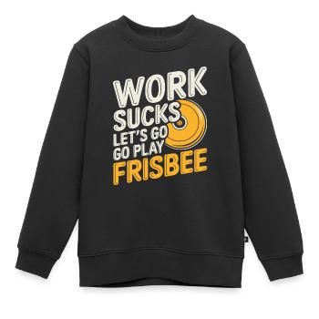 Frisbee - Kinder Premium Organic Sweatshirt - Schwarz - Vorne - AI Model Kid Female (0cm)