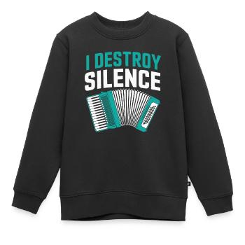 Akkordeon - Kinder Premium Organic Sweatshirt - Schwarz - Vorne - AI Model Kid Female (0cm)