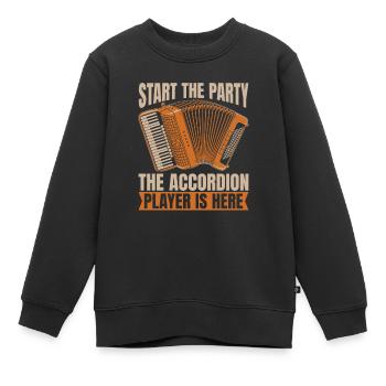 Akkordeon - Kinder Premium Organic Sweatshirt - Schwarz - Vorne - AI Model Kid Female (0cm)