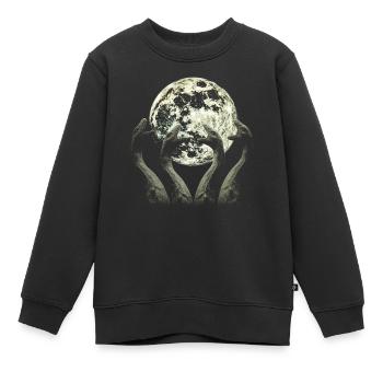 Monster of Loch Ness Nessie Plesiosaur Howling - Kids Premium Organic Sweatshirt - black - Front - AI Model Kid Female (0cm)
