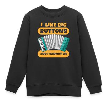 Accordéon - Sweat Premium enfant bio - noir - Devant - AI Model Kid Female (0cm)