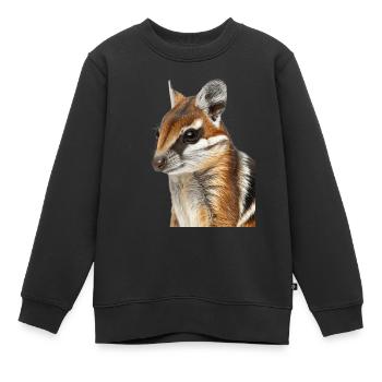 Blouson aviateur tranquillisant - Sweat Premium enfant bio - noir - Devant - AI Model Kid Female (0cm)