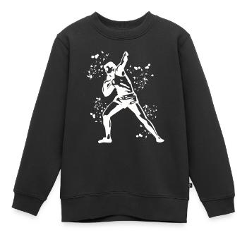 Lanceur de poids Colorsplash Lancer de poids - Sweat Premium enfant bio - noir - Devant - AI Model Kid Female (0cm)