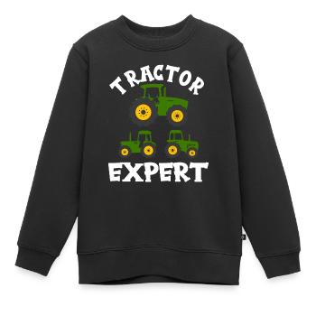 Farm Tractor Expert Farmer Boy Toddler Gift Idea - Kinder Premium Organic Sweatshirt - Schwarz - Vorne - AI Model Kid Female (0cm)