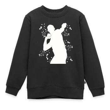 Lanceur de poids Colorsplash Lancer de poids - Sweat Premium enfant bio - noir - Devant - AI Model Kid Female (0cm)
