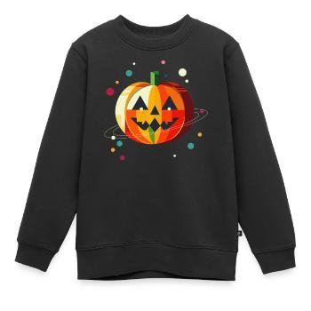 citrouille magique d’Halloween aux couleurs vives - Sweat Premium enfant bio - noir - Devant - AI Model Kid Female (0cm)