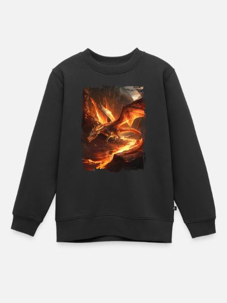 Drachen - Kinder Premium Organic Sweatshirt - Schwarz