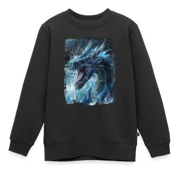 Cerf-volant - Sweat Premium enfant bio - noir - Devant - AI Model Kid Female (0cm)