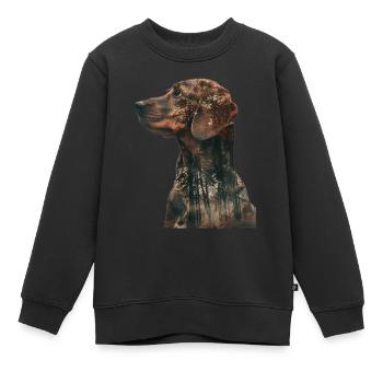 Beagle - Kinder Premium Organic Sweatshirt - Schwarz - Vorne - AI Model Kid Female (0cm)