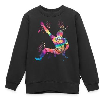 Boulderer Colorsplash Boulder Bouldern - Kinder Premium Organic Sweatshirt - Schwarz - Vorne - AI Model Kid Female (0cm)