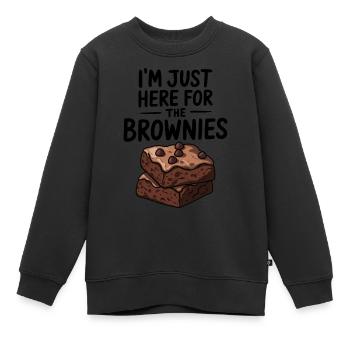 Brownies Dire Pâtisserie Drôle Brownie Cadeau - Sweat Premium enfant bio - noir - Devant - AI Model Kid Female (0cm)