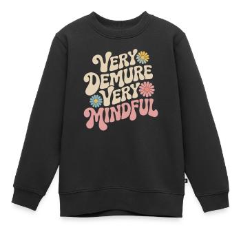 Très réservé, très attentif - Sweat Premium enfant bio - noir - Devant - AI Model Kid Female (0cm)