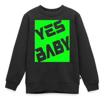 Yes Baby - Kinder Premium Organic Sweatshirt - Schwarz - Vorne - AI Model Kid Female (0cm)