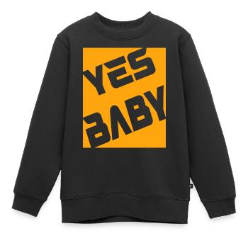 Yes Baby - Kinder Premium Organic Sweatshirt - Schwarz - Vorne - AI Model Kid Female (0cm)