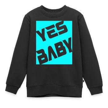 Yes Baby - Kinder Premium Organic Sweatshirt - Schwarz - Vorne - AI Model Kid Female (0cm)