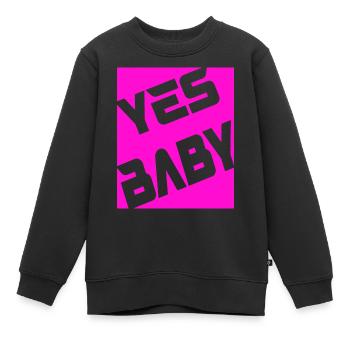 Yes Baby - Kinder Premium Organic Sweatshirt - Schwarz - Vorne - AI Model Kid Female (0cm)