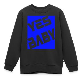 Yes Baby - Kinder Premium Organic Sweatshirt - Schwarz - Vorne - AI Model Kid Female (0cm)