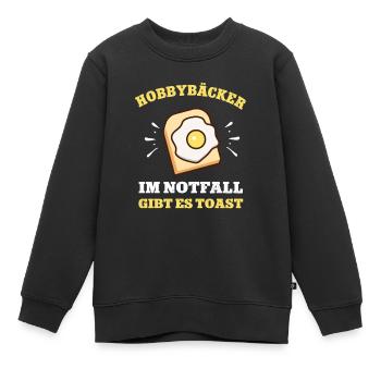 Hobbybäcker Bäcker Toast Lustig Toastbrot Backen - Kinder Premium Organic Sweatshirt - Schwarz - Vorne - AI Model Kid Female (0cm)