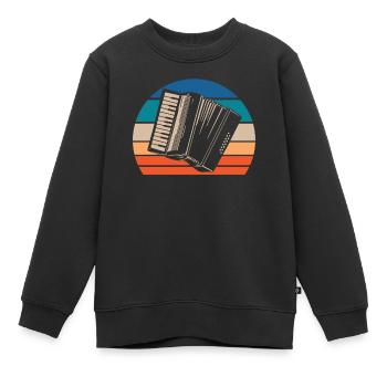 Accordéon - Sweat Premium enfant bio - noir - Devant - AI Model Kid Female (0cm)