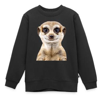 Erdmännchen - Kinder Premium Organic Sweatshirt - Schwarz - Vorne - AI Model Kid Female (0cm)