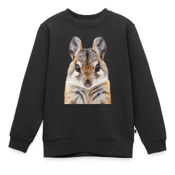 Blouson aviateur tranquillisant - Sweat Premium enfant bio - noir - Devant - AI Model Kid Female (0cm)