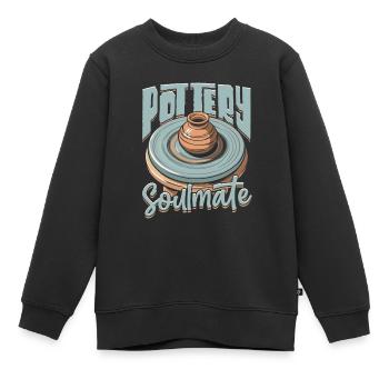 Töpfern Töpferei Töpfer poterie âme sœur - Sweat Premium enfant bio - noir - Devant - AI Model Kid Female (0cm)