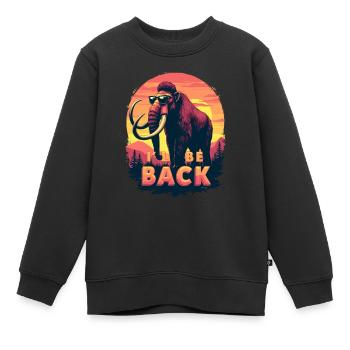 Funny Mammut Steinzeit für einen Mammutliebhaber - Kinder Premium Organic Sweatshirt - Schwarz - Vorne - AI Model Kid Female (0cm)