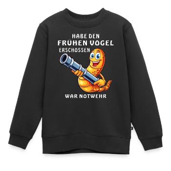 TIR SUR L’AUTODÉFENSE DU LÈVE-TÔT - Sweat Premium enfant bio - noir - Devant - AI Model Kid Female (0cm)